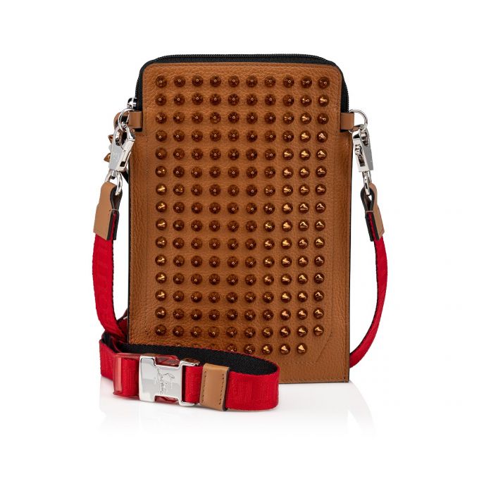 Christian Louboutin Loubilab Classic Læder Messenger Bags Messenger Taske Herre Brune | DK-85893