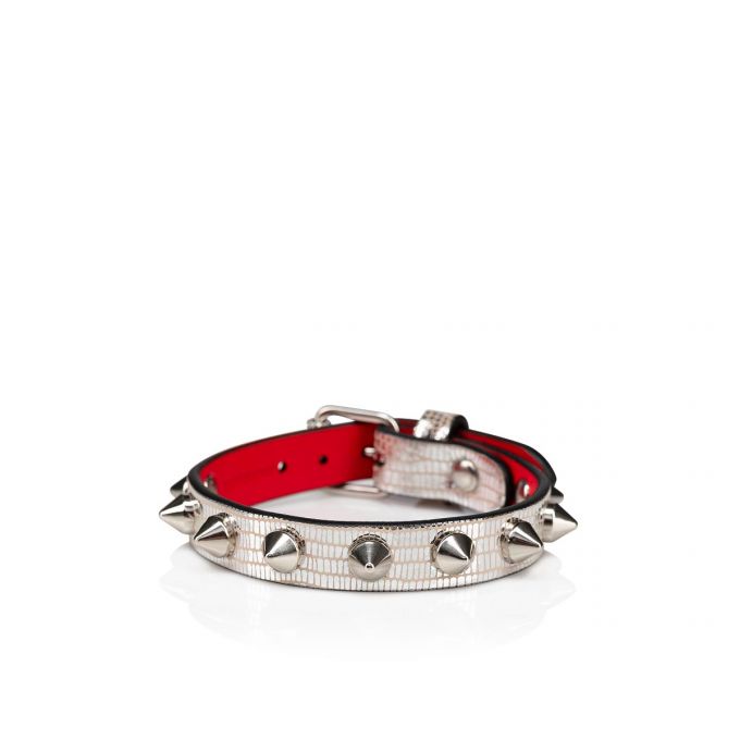 Christian Louboutin Loubilink Bracelet Creative Læder Bracelets Bracelets Dame Sølv | DK-13558