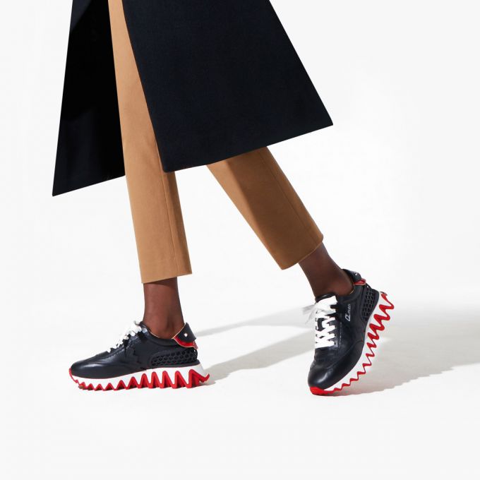 Christian Louboutin Loubishark Calf Sneakers Sneakers Dame Sort Rød | DK-51994