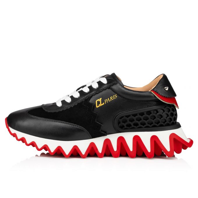 Christian Louboutin Loubishark Calf Sneakers Sneakers Dame Sort Rød | DK-51994