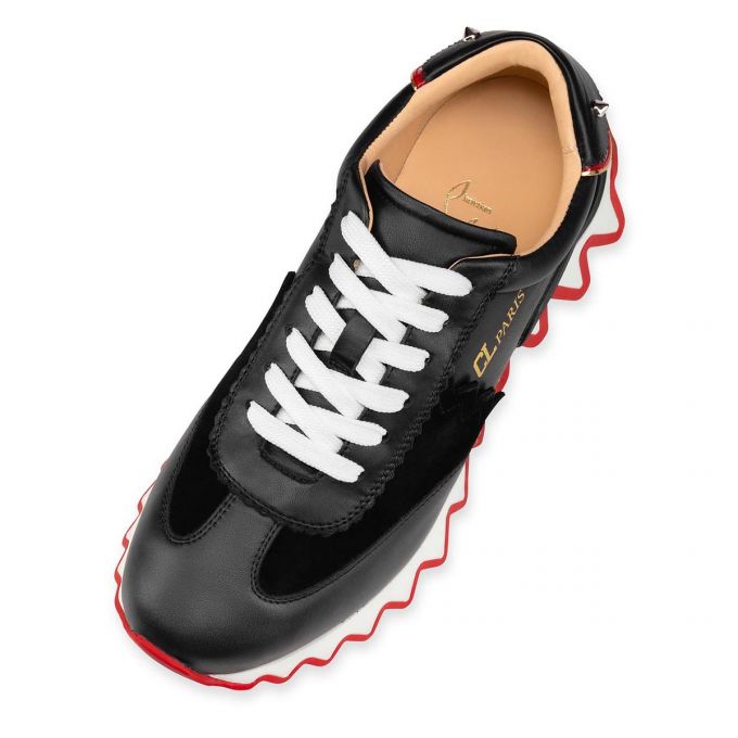 Christian Louboutin Loubishark Calf Sneakers Sneakers Dame Sort Rød | DK-51994