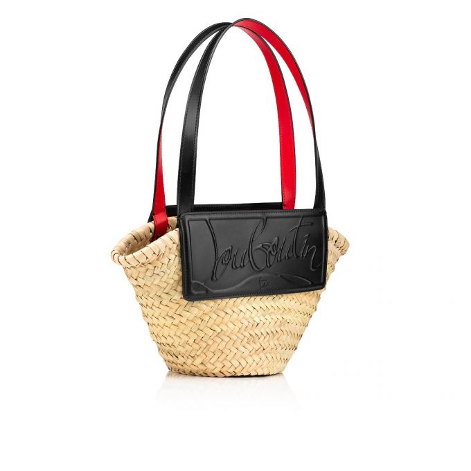 Christian Louboutin Loubishore Small Creative Fabric Basket Basket Dame Hvide Sort | DK-20413