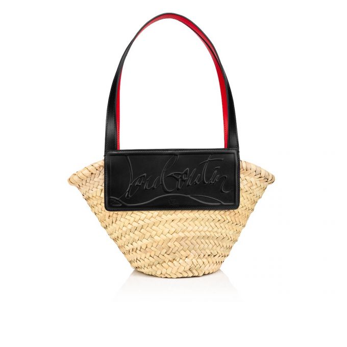 Christian Louboutin Loubishore Small Creative Fabric Basket Basket Dame Hvide Sort | DK-20413