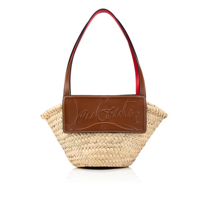 Christian Louboutin Loubishore Small Creative Fabric Basket Basket Dame Beige | DK-49038