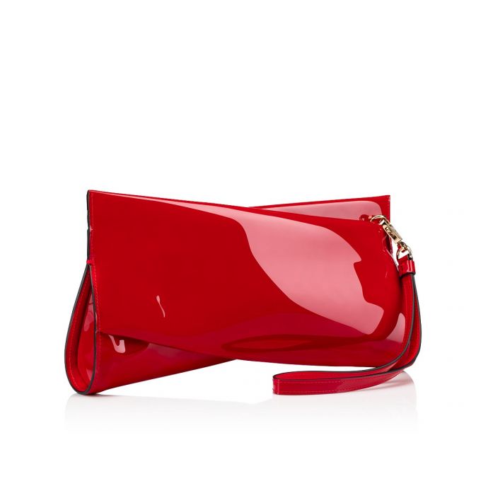 Christian Louboutin Loubitwist Clutch Classic Læder Evening Bags Evening Bags Dame Rød | DK-02906