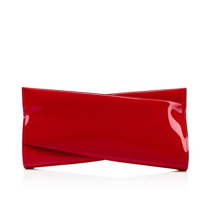 Christian Louboutin Loubitwist Clutch Classic Læder Evening Bags Evening Bags Dame Rød | DK-02906