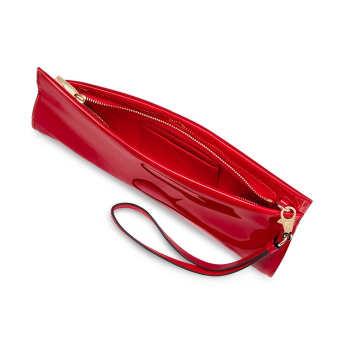 Christian Louboutin Loubitwist Clutch Classic Læder Evening Bags Evening Bags Dame Rød | DK-02906