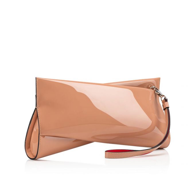 Christian Louboutin Loubitwist Clutch Classic Læder Mini Bags Belt Bags & Mini Bags Dame Beige | DK-55350