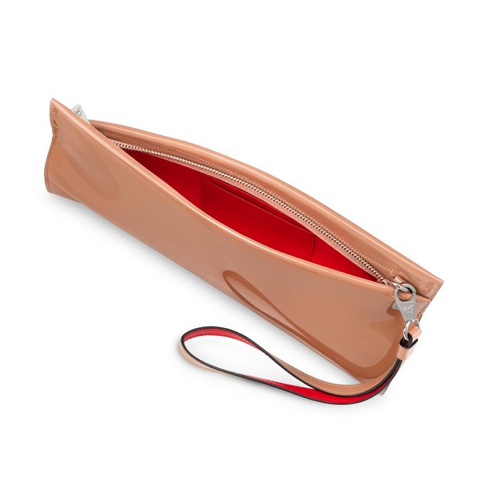 Christian Louboutin Loubitwist Clutch Classic Læder Mini Bags Belt Bags & Mini Bags Dame Beige | DK-55350