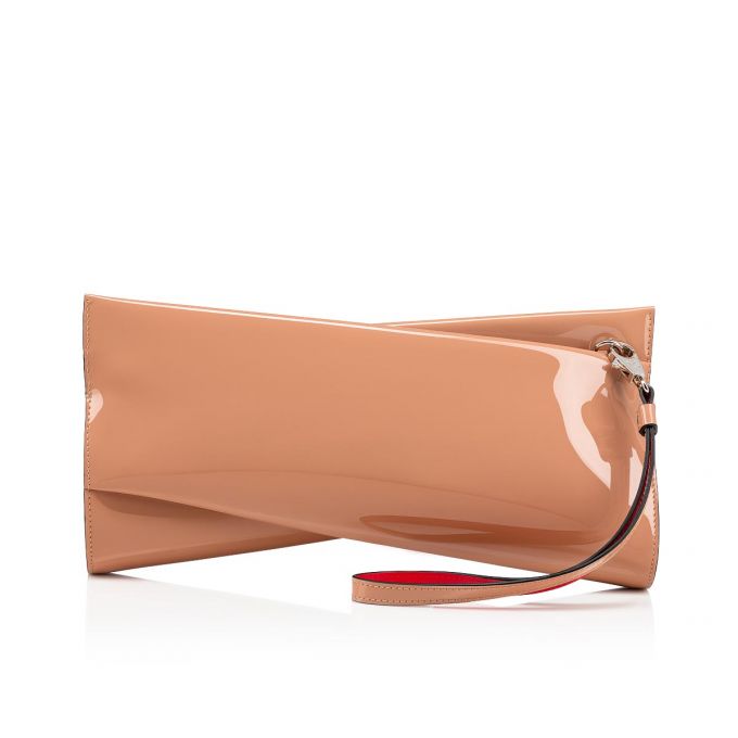 Christian Louboutin Loubitwist Clutch Classic Læder Mini Bags Belt Bags & Mini Bags Dame Beige | DK-55350