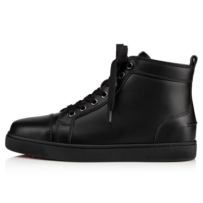 Christian Louboutin Louis 000 Calf Sneakers Sneakers Dame Sort | DK-04043