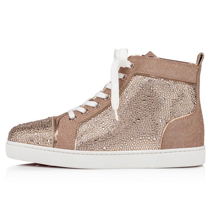 Christian Louboutin Louis 000 Version Courtisane Strass Sneakers Sneakers Dame Beige | DK-65411