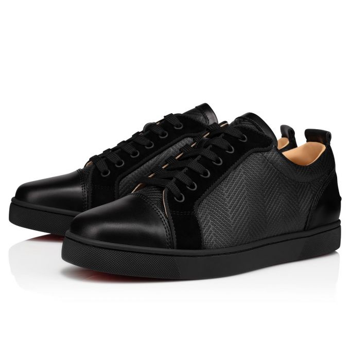 Christian Louboutin Louis Junior Creative Læder Sneakers Sneakers Herre Sort | DK-72346