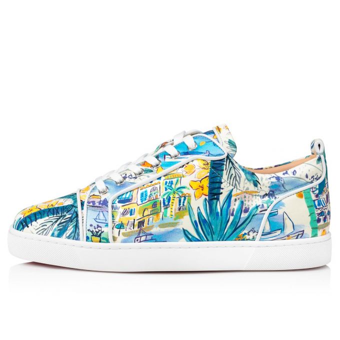 Christian Louboutin Louis Junior Orlato Silk Sneakers Sneakers Herre Flerfarvede | DK-07609