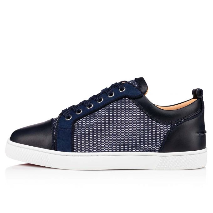 Christian Louboutin Louis Junior Orlato Bomulds Sneakers Sneakers Herre Blå | DK-97547