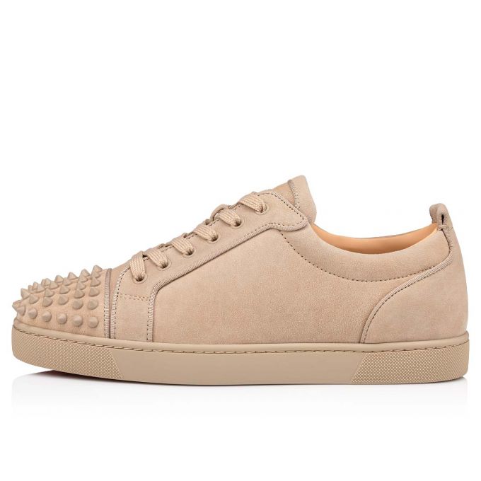 Christian Louboutin Louis Junior Sp 000 Mat Veau Velours Sneakers Sneakers Herre Beige | DK-11489