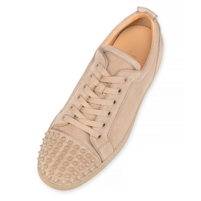 Christian Louboutin Louis Junior Sp 000 Mat Veau Velours Sneakers Sneakers Herre Beige | DK-11489