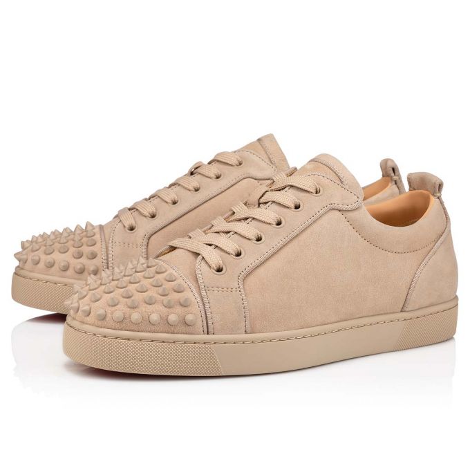 Christian Louboutin Louis Junior Sp 000 Mat Veau Velours Sneakers Sneakers Herre Beige | DK-11489