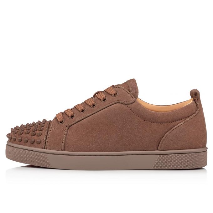 Christian Louboutin Louis Junior Sp 000 Mat Veau Velours Sneakers Sneakers Herre Brune | DK-14286