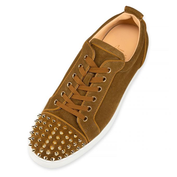 Christian Louboutin Louis Junior Sp 000 Veau Velours Sneakers Sneakers Herre Olivengrøn | DK-49722