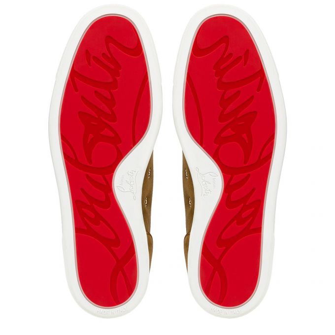 Christian Louboutin Louis Junior Sp 000 Veau Velours Sneakers Sneakers Herre Olivengrøn | DK-49722