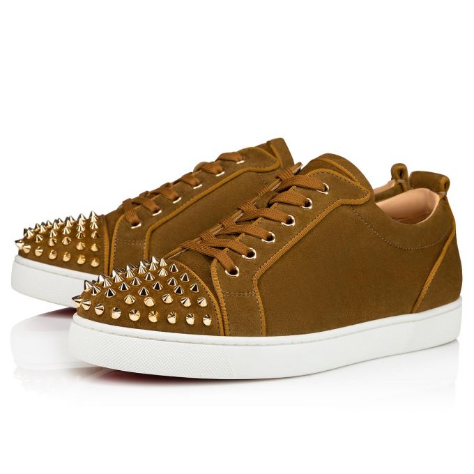 Christian Louboutin Louis Junior Sp 000 Veau Velours Sneakers Sneakers Herre Olivengrøn | DK-49722