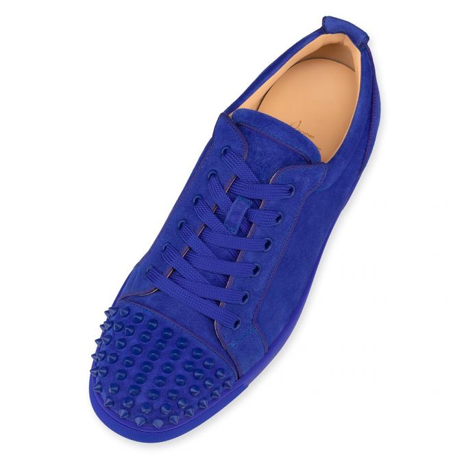 Christian Louboutin Louis Junior Sp 000 Mat Veau Velours Sneakers Sneakers Herre Blå | DK-61396