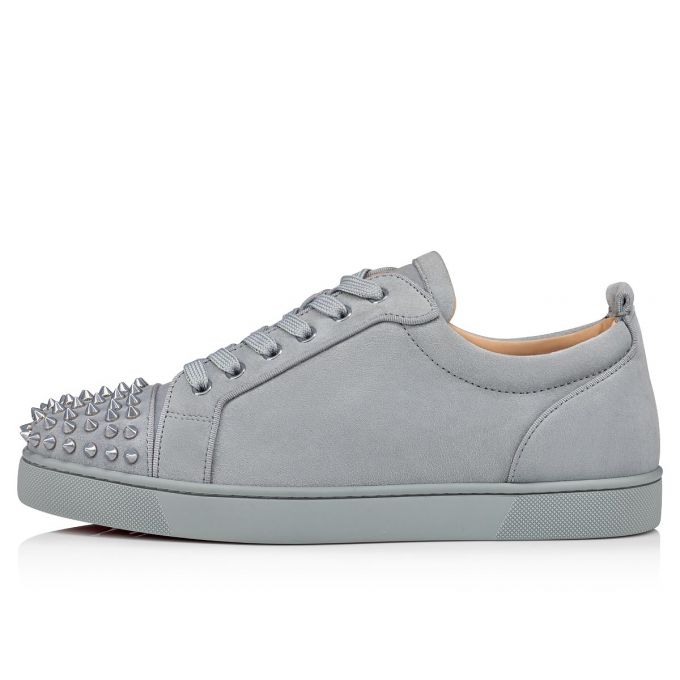 Christian Louboutin Louis Junior Sp 000 Brest/Brest Metal Veau Velours Sneakers Sneakers Herre Lyseblå | DK-71427