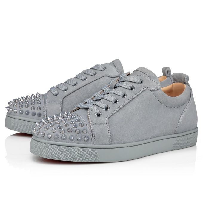 Christian Louboutin Louis Junior Sp 000 Brest/Brest Metal Veau Velours Sneakers Sneakers Herre Lyseblå | DK-71427