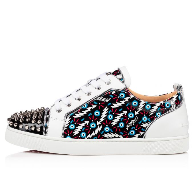 Christian Louboutin Louis Junior Spikes Orlato Creative Læder Sneakers Sneakers Herre Sort Hvide | DK-10780