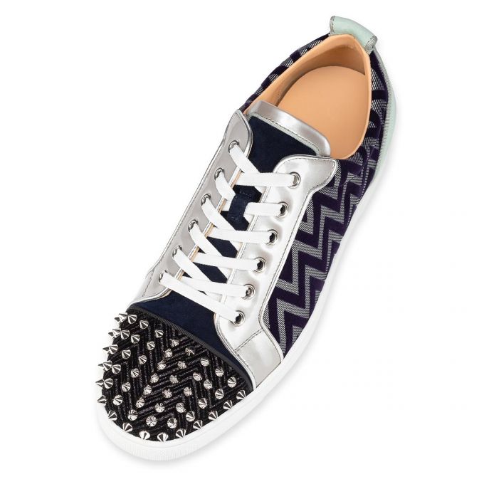 Christian Louboutin Louis Junior Spikes Orlato Creative Fabric Sneakers Sneakers Herre Flerfarvede | DK-97146