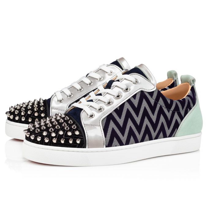 Christian Louboutin Louis Junior Spikes Orlato Creative Fabric Sneakers Sneakers Herre Flerfarvede | DK-97146