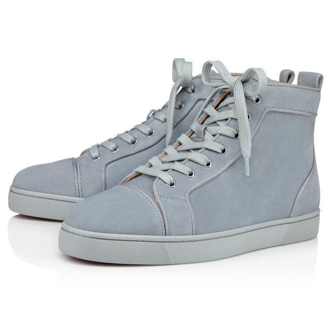 Christian Louboutin Louis Orlato 000 Brest Veau Velours Sneakers Sneakers Herre Lyseblå | DK-84242