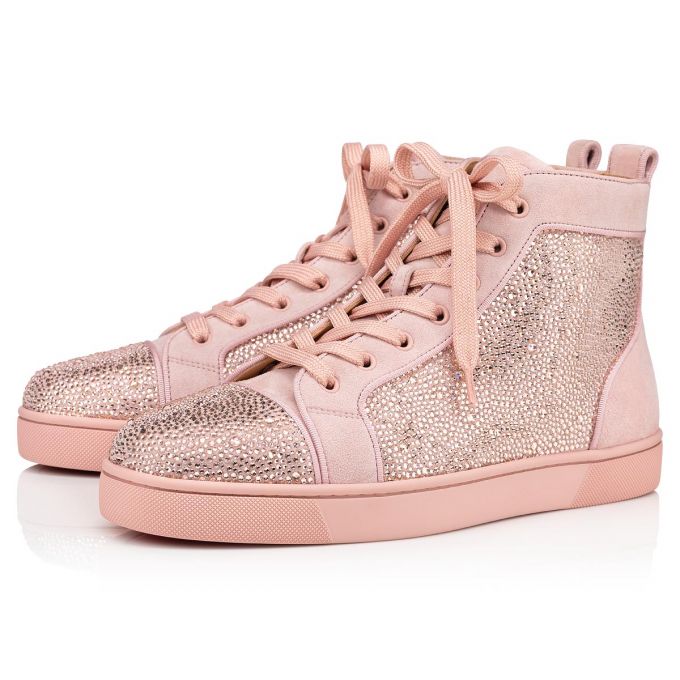 Christian Louboutin Louis Orlato 000 Dolce/Silk Strass Sneakers Sneakers Herre Lyserød | DK-90490