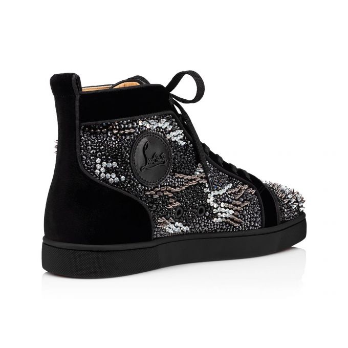 Christian Louboutin Louis Orlato Bling Bang Version Strass Sneakers Sneakers Herre Sort | DK-35584