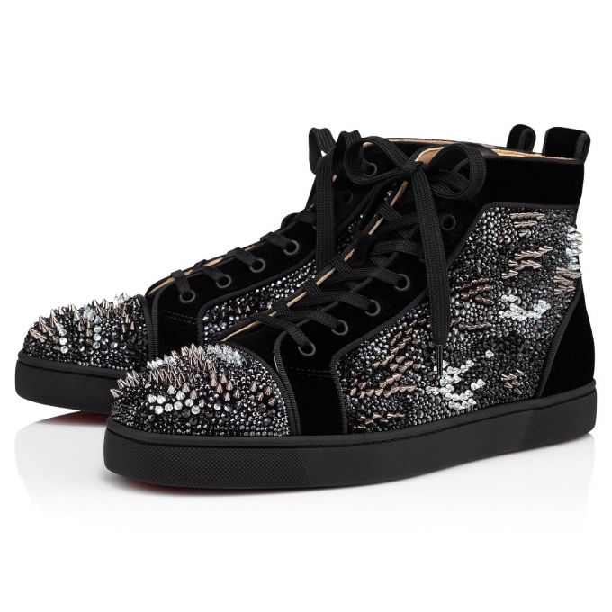 Christian Louboutin Louis Orlato Bling Bang Version Strass Sneakers Sneakers Herre Sort | DK-35584