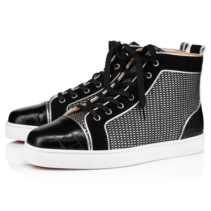 Christian Louboutin Louis Orlato Bomulds Sneakers Sneakers Herre Sort | DK-14468