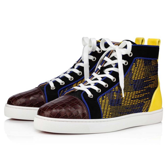 Christian Louboutin Louis Orlato Bomulds Sneakers Sneakers Herre Flerfarvede | DK-79319