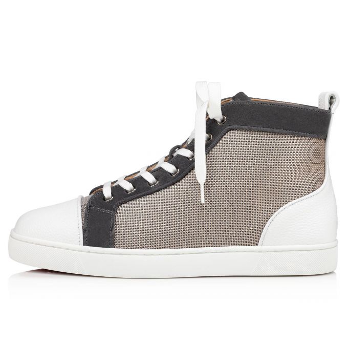 Christian Louboutin Louis Orlato Creative Fabric Sneakers Sneakers Herre Hvide Grå | DK-51877