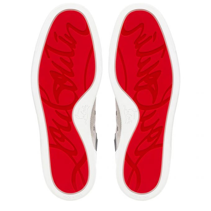 Christian Louboutin Louis Orlato Creative Fabric Sneakers Sneakers Herre Hvide Grå | DK-51877