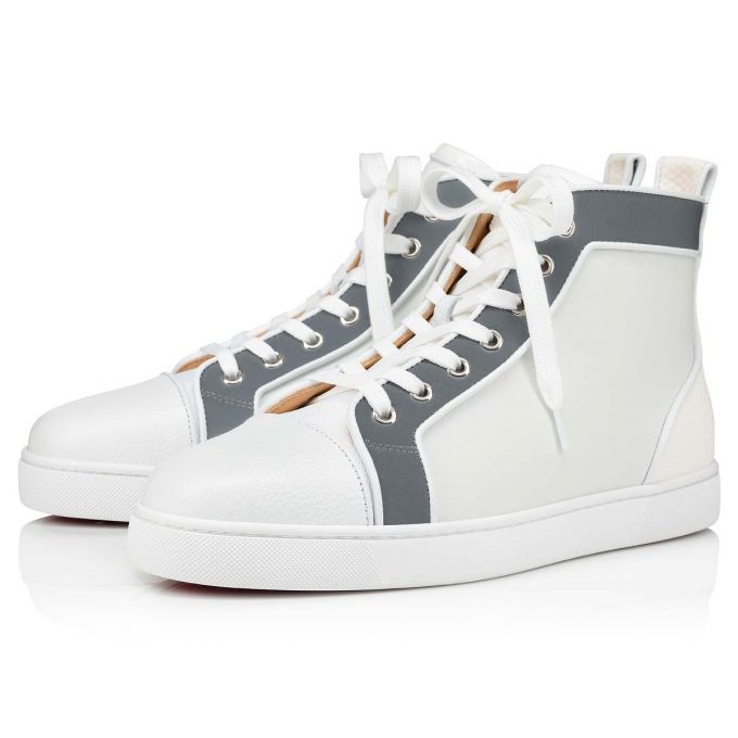 Christian Louboutin Louis Orlato Creative Fabric Sneakers Sneakers Herre Hvide Grå | DK-87259