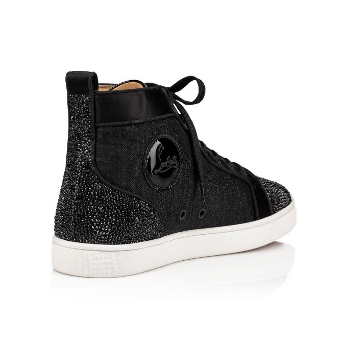 Christian Louboutin Louis P Strass 000 Version Strass Sneakers Sneakers Herre Sort | DK-93785