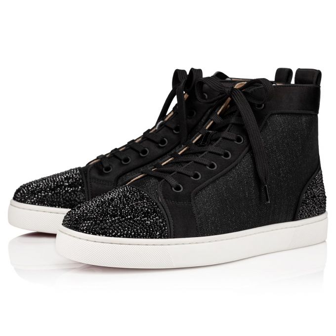 Christian Louboutin Louis P Strass 000 Version Strass Sneakers Sneakers Herre Sort | DK-93785