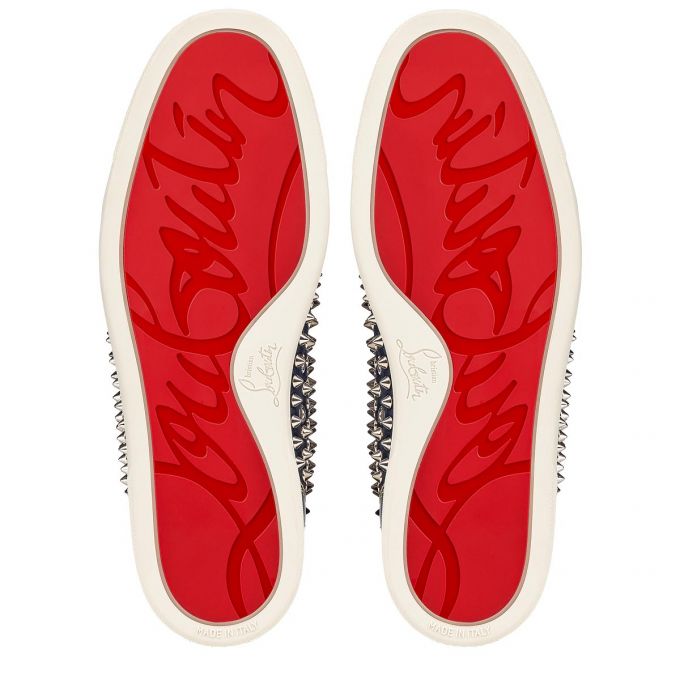 Christian Louboutin Louis Version Veau Velours Sneakers Sneakers Herre Dyb Blå Sølv | DK-44779