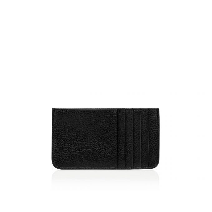 Christian Louboutin M Credilou Nv Calf Empire/Spi Classic Læder Porte Carte Card Holder Herre Sort | DK-90699