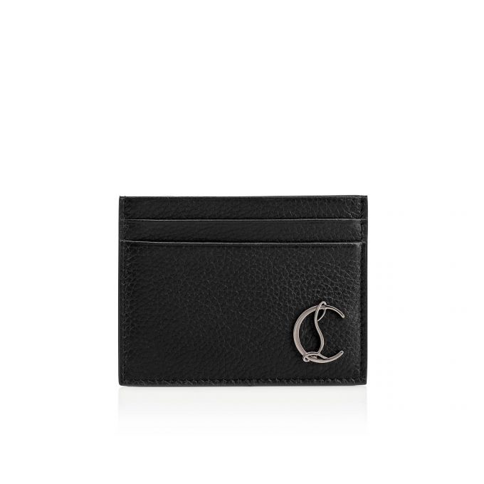 Christian Louboutin M Kios Classic Læder Card Holder Card Holder Herre Sort | DK-39799