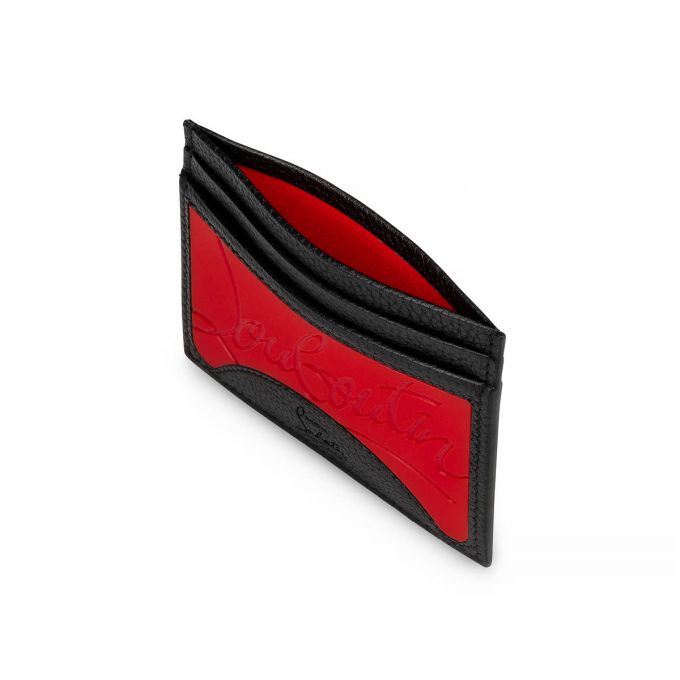 Christian Louboutin M Kios Classic Læder Card Holder Card Holder Herre Rød Sort | DK-76668