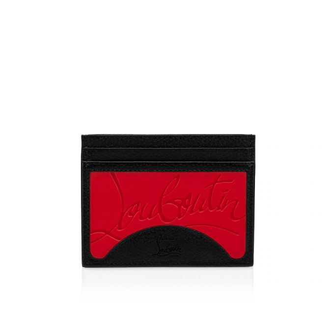 Christian Louboutin M Kios Classic Læder Card Holder Card Holder Herre Rød Sort | DK-76668