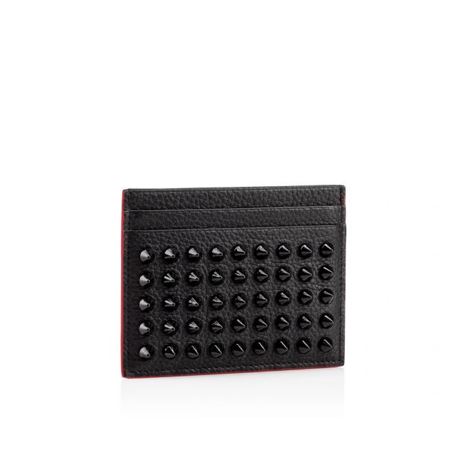 Christian Louboutin M Kios Creative Læder Card Holder Card Holder Dame Sort | DK-32582