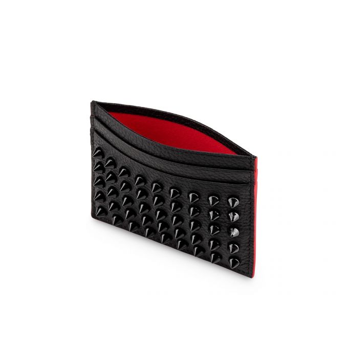 Christian Louboutin M Kios Creative Læder Card Holder Card Holder Dame Sort | DK-32582